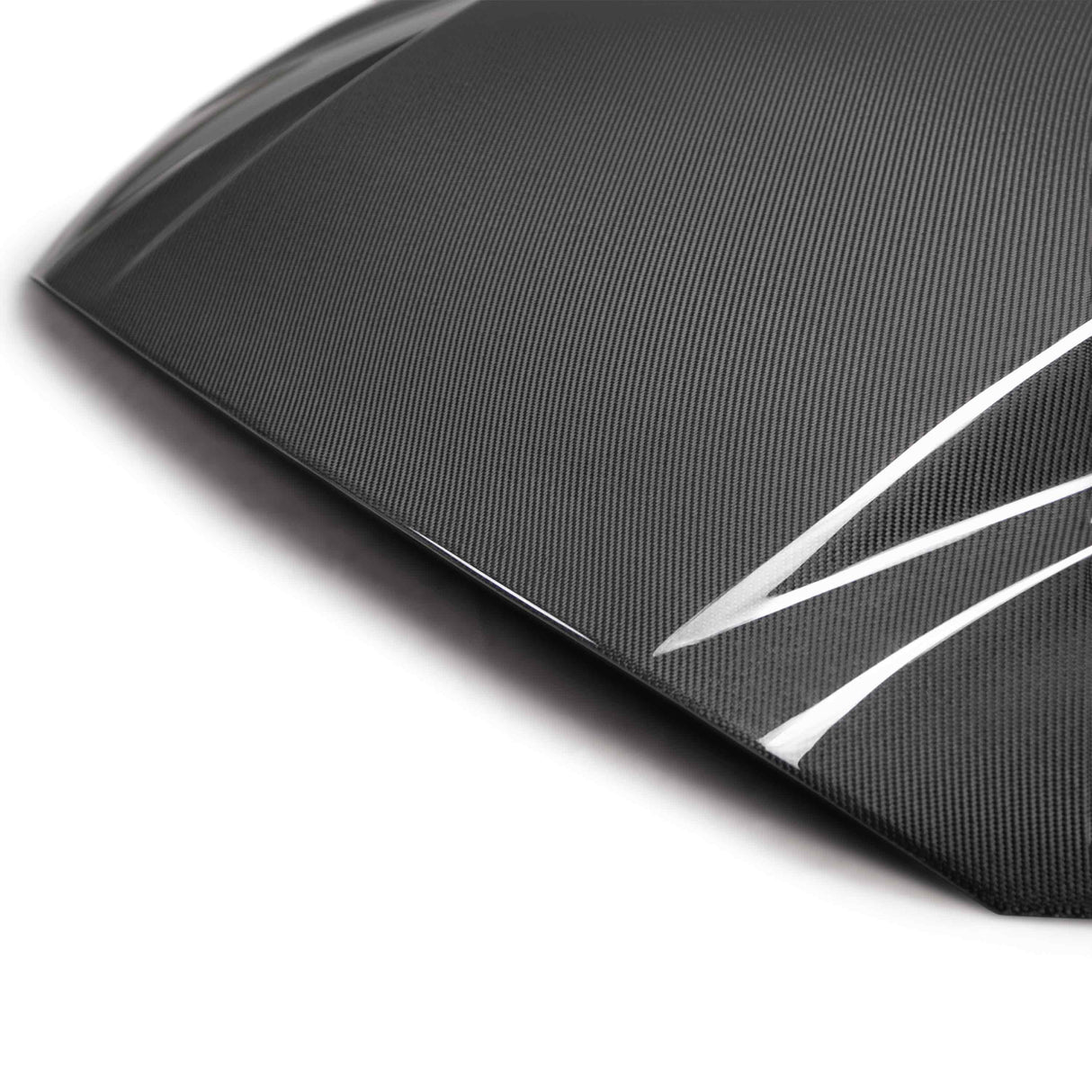 Type-CJ double sided carbon fiber 4 inch cowl hood for 2018-2023 Ford Mustang