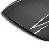 Type-CJ double sided carbon fiber 4 inch cowl hood for 2018-2023 Ford Mustang