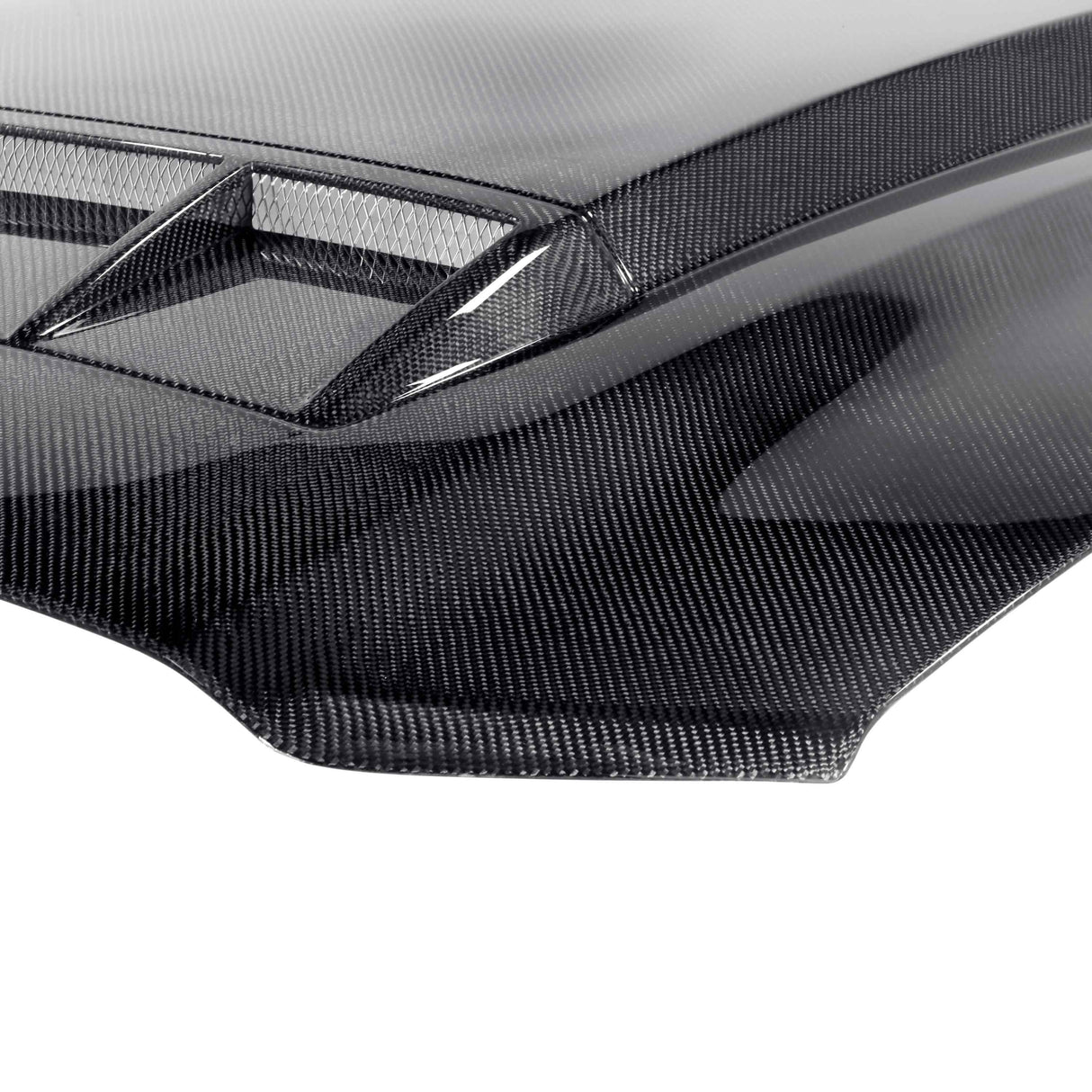 Type-TS ram air carbon fiber hood for 2010-2014 Shelby GT500 and 2013-2014 Ford Mustang