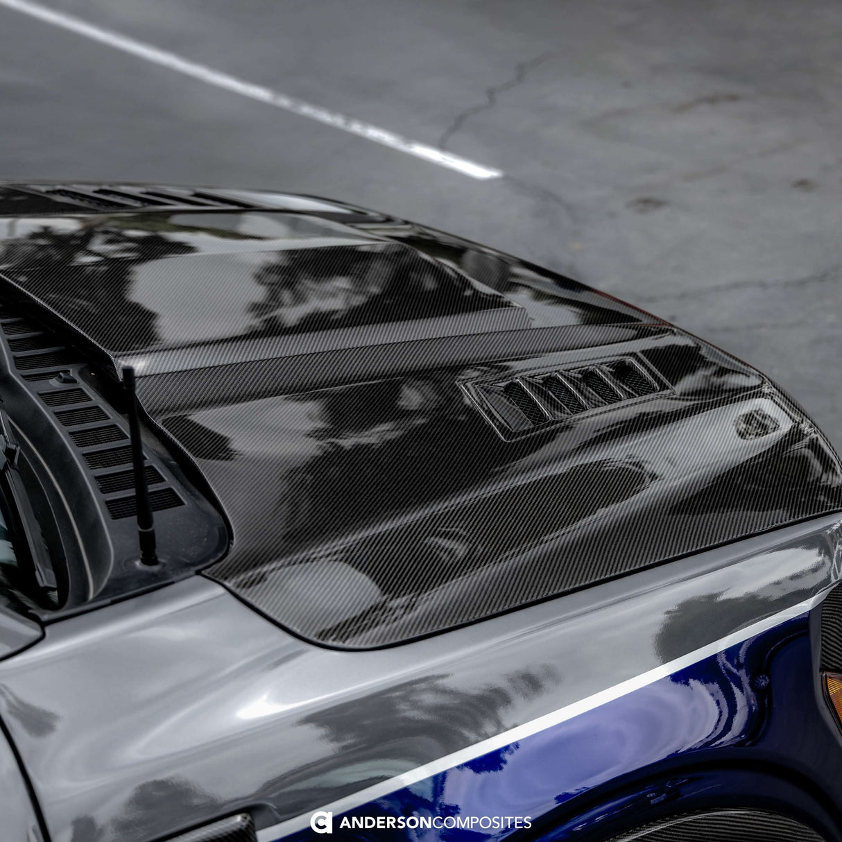 Type-AB carbon fiber hood for 2021-2024 Ford F-150