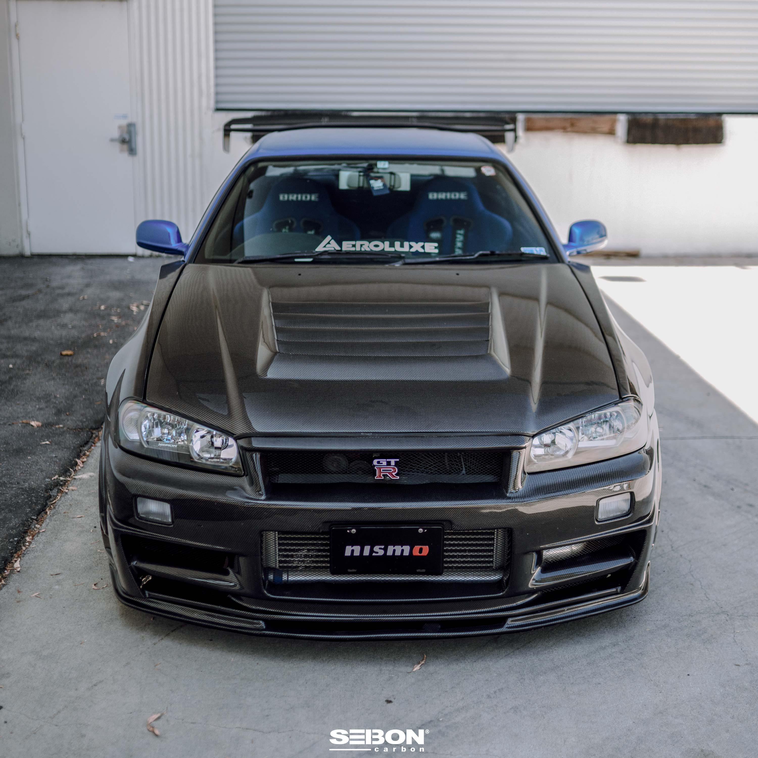 DS-style carbon fiber hood for 1999-2001 Nissan Skyline R34 GT-R