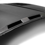 Type-AB ram air double sided carbon fiber hood for 2018-2023 Ford Mustang
