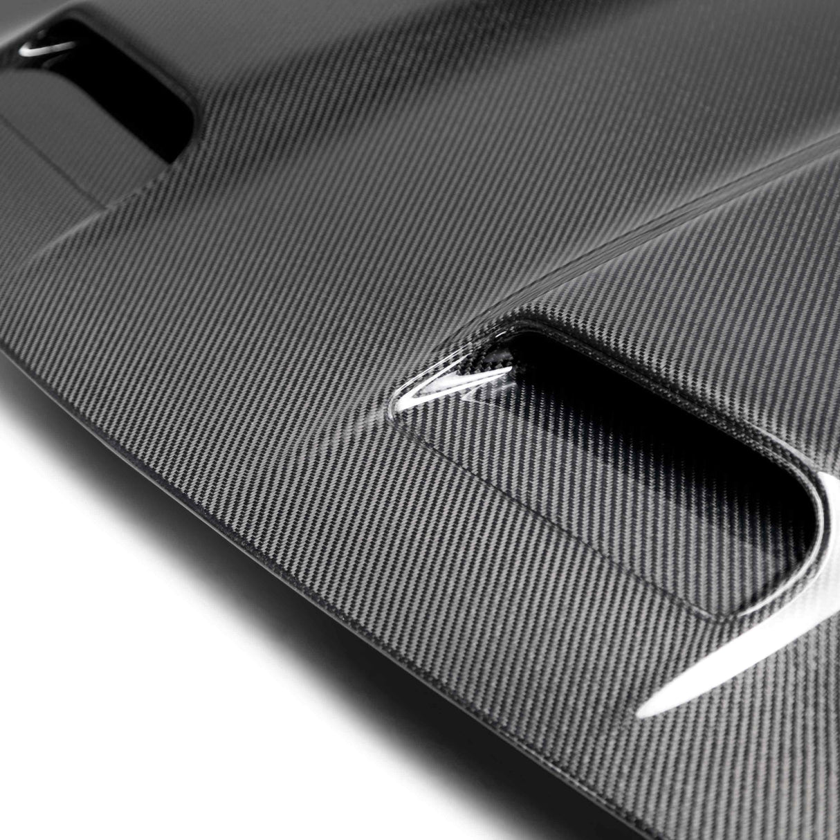 Type-RE (Dual Snorkel Style) carbon fiber hood for 2019 Dodge Challenger Hellcat/Redeye