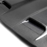 Type-RE (Dual Snorkel Style) carbon fiber hood for 2019 Dodge Challenger Hellcat/Redeye