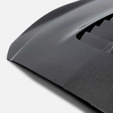 Type-GT5 double sided carbon fiber hood for 2015-2020 Ford Mustang Shelby GT350 & GT350R