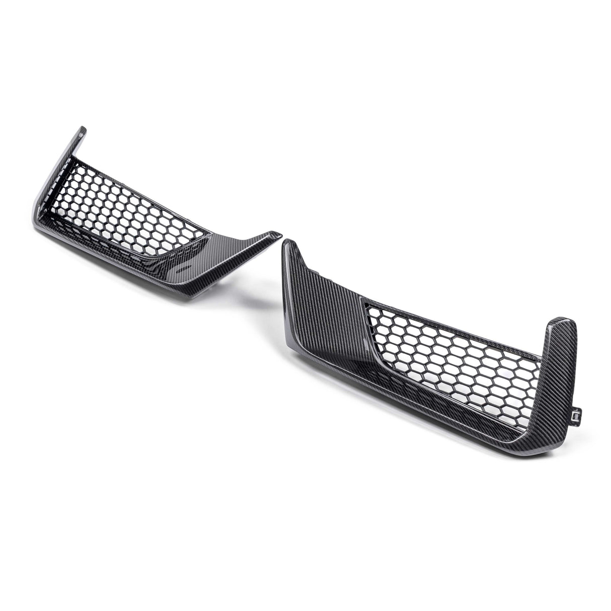 Carbon fiber front bumper inserts for 2024 Ford Mustang Dark Horse