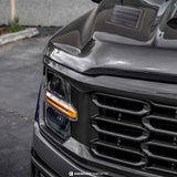 Carbon fiber front grille for 2024 Ford F-150 XL/XLT