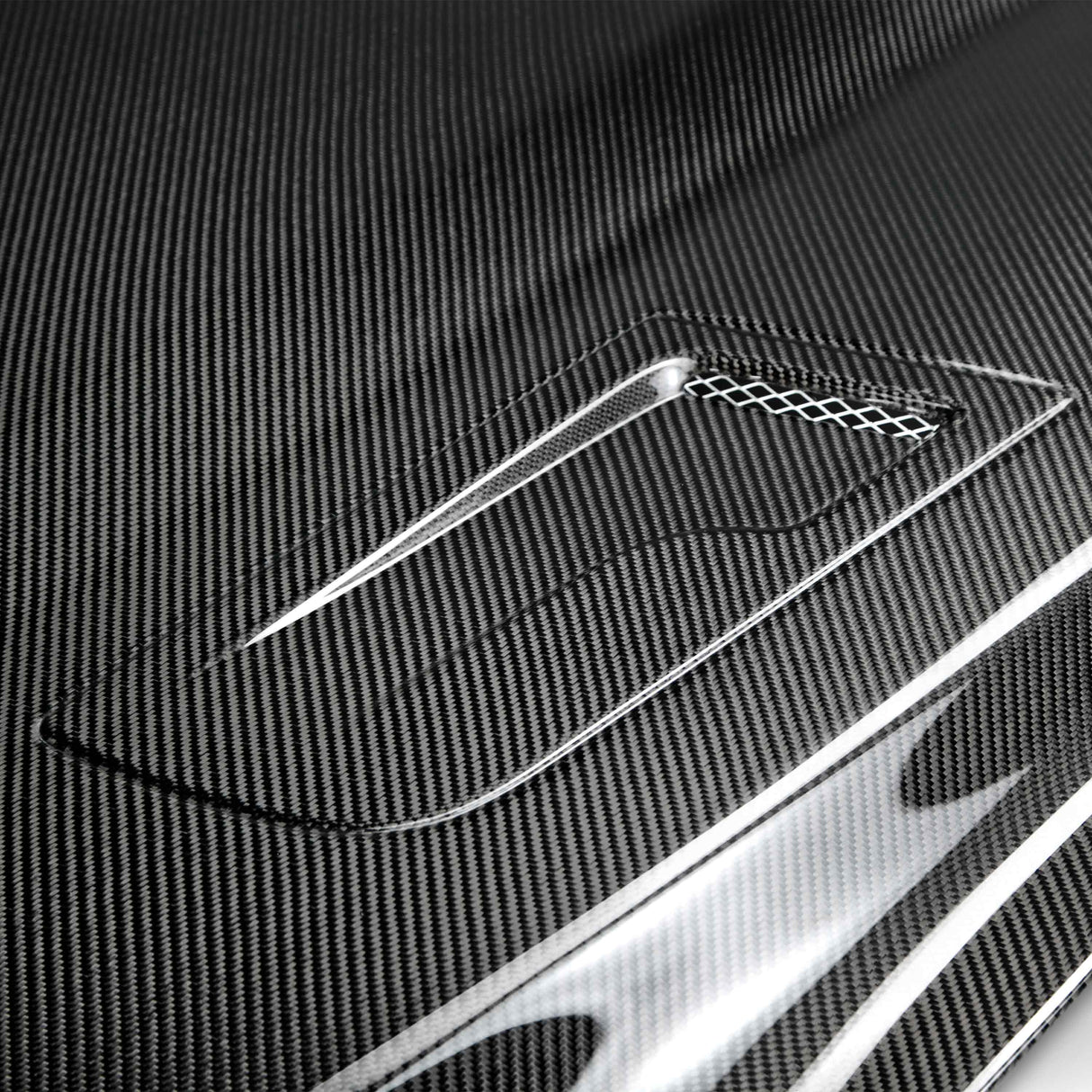 Type-GTH double sided carbon fiber hood for 2015-2017 Ford Mustang