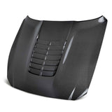 Type-GT5 double sided carbon fiber hood for 2015-2020 Ford Mustang Shelby GT350 & GT350R