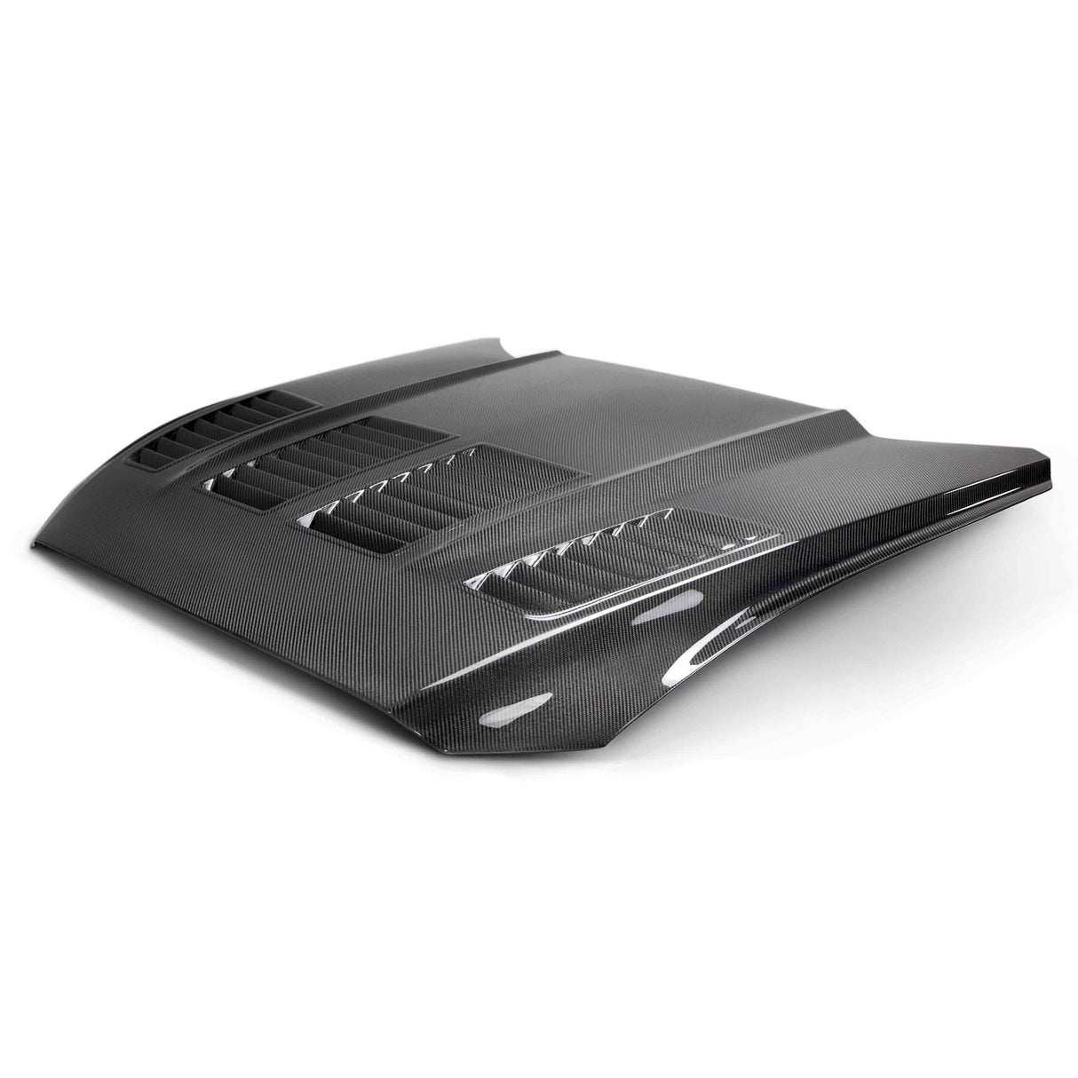 Type-TW double sided carbon fiber hood for 2015-2017 Ford Mustang
