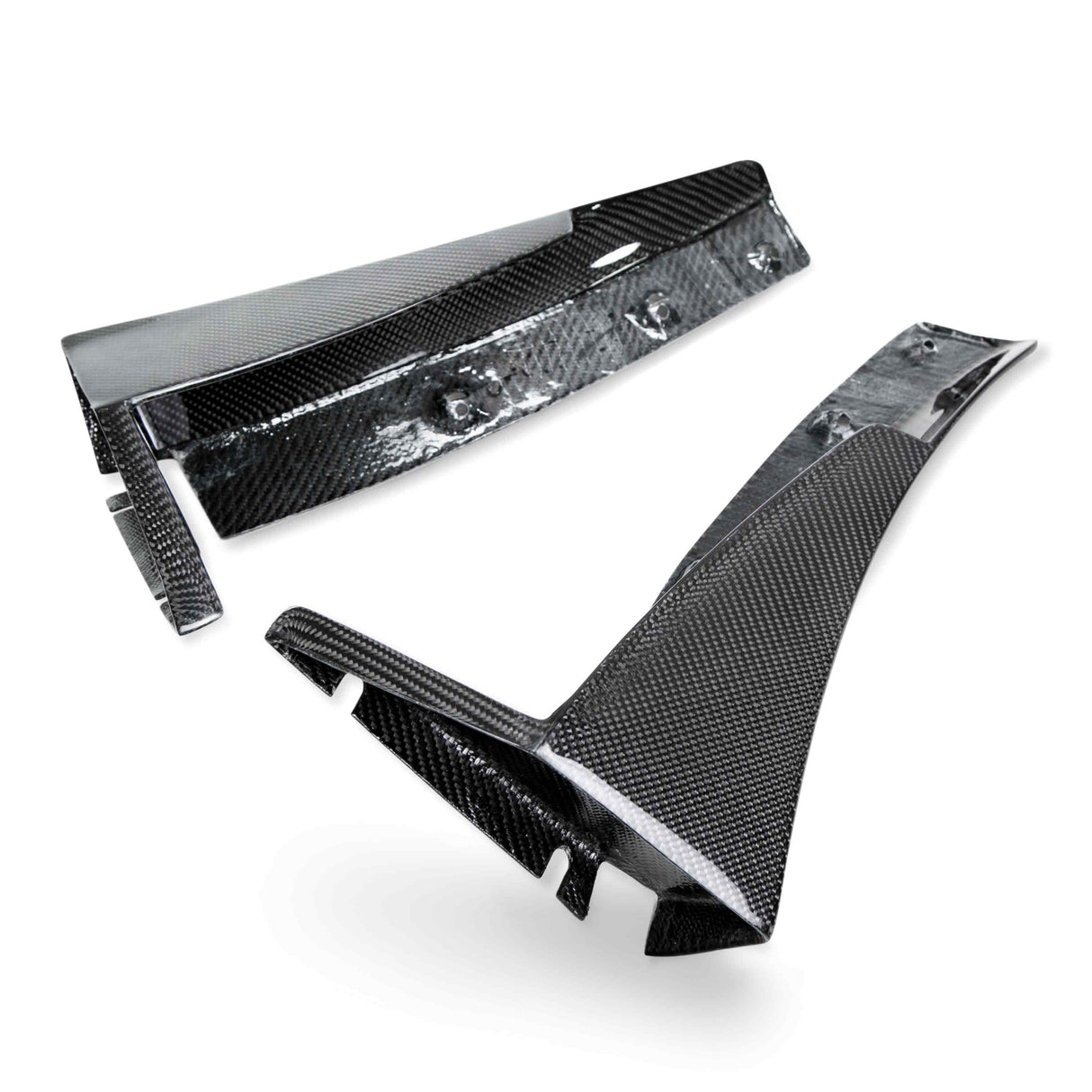 Carbon fiber front bumper canards for 2015-2019 Chevrolet Corvette C7 Z06