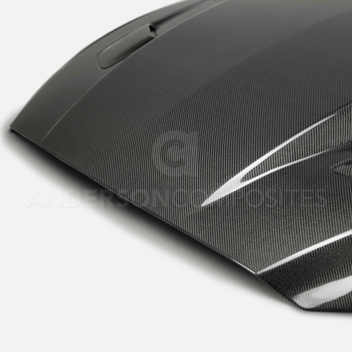 Type-CJ double sided carbon fiber 3 inch cowl hood for 2015-2017 Ford Mustang