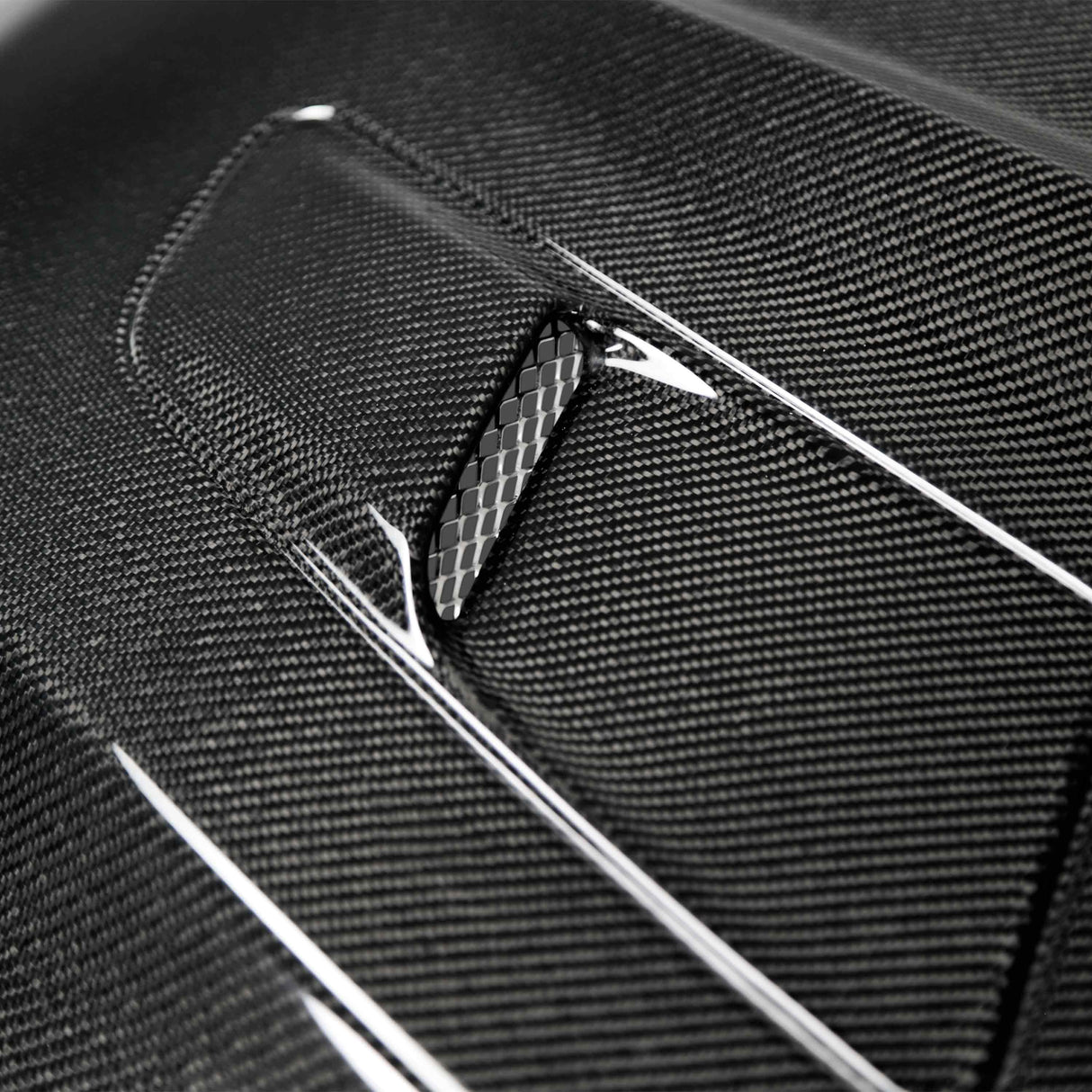 Type-OE (GT Style with hood vents)  double sided carbon fiber hood for 2015-2017 Ford Mustang