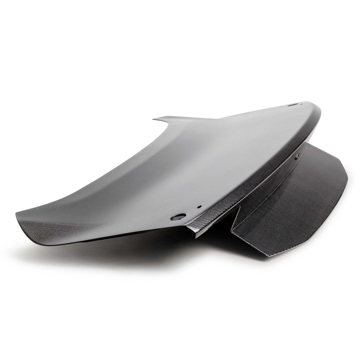 Type-AC double sided carbon fiber 1-piece decklid for 2024 Ford Mustang with holes for spoiler mounting