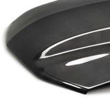 Type-CJ carbon fiber cowl hood for 2010-2012 Ford Mustang
