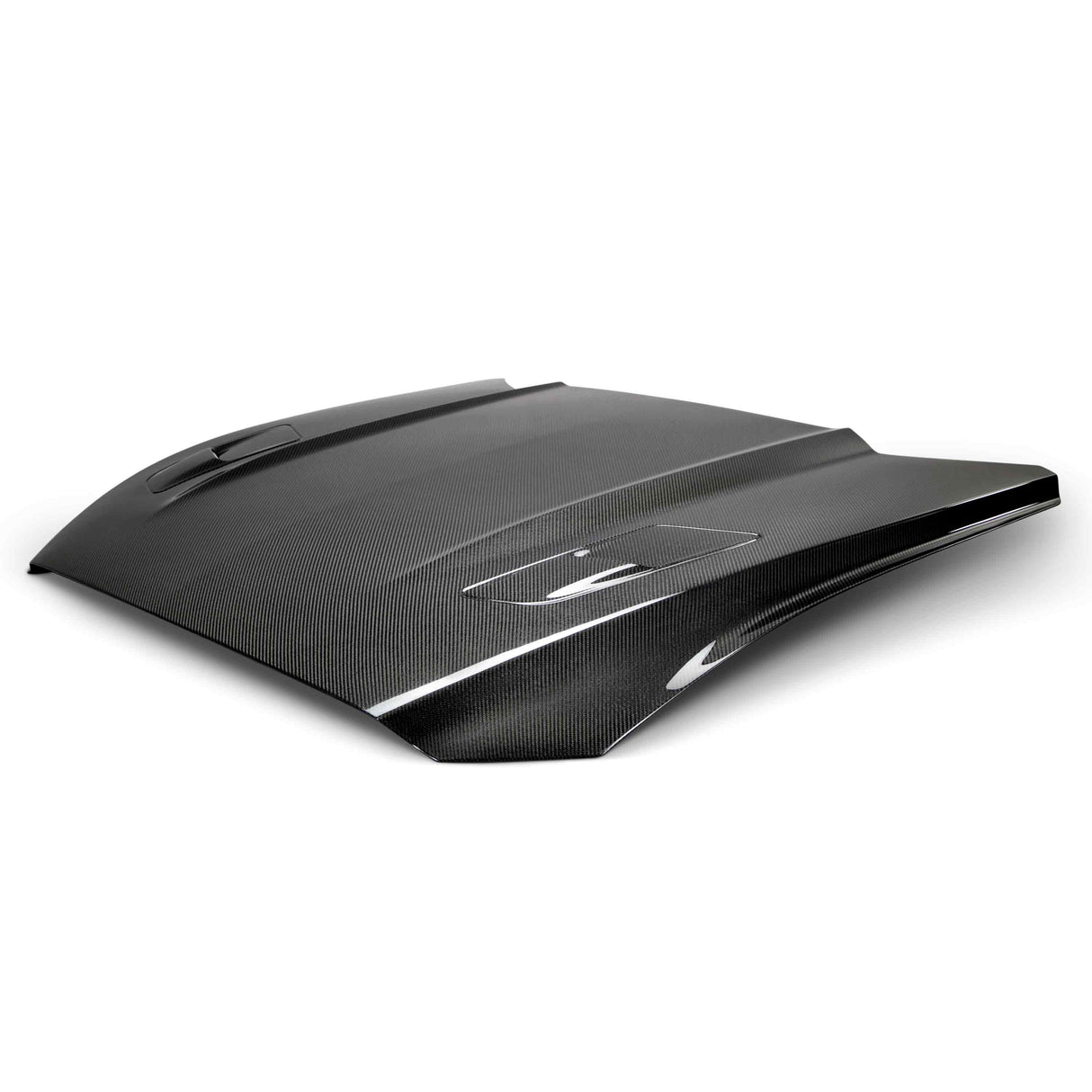 Type-OE (GT Style with hood vents)  double sided carbon fiber hood for 2015-2017 Ford Mustang