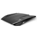 Type-OE (GT Style with hood vents)  double sided carbon fiber hood for 2015-2017 Ford Mustang