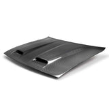 Type-RE (Dual Snorkel Style) carbon fiber hood for 2019 Dodge Challenger Hellcat/Redeye