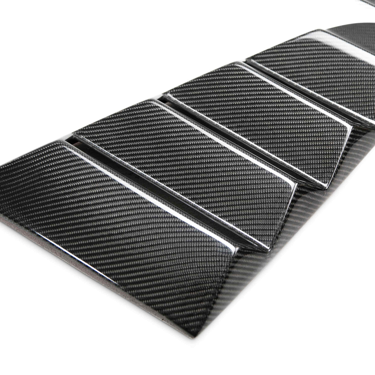 Type-V carbon fiber window louvers for 2015-2023 Ford Mustang