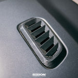 Dry carbon fiber hood vents for 2023-2024 Toyota GR Corolla - Gloss finish