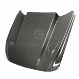 Type-CJ double sided carbon fiber 3 inch cowl hood for 2015-2017 Ford Mustang