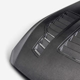 Type-GT4 double-sided carbon fiber hood for 2024 Ford Mustang