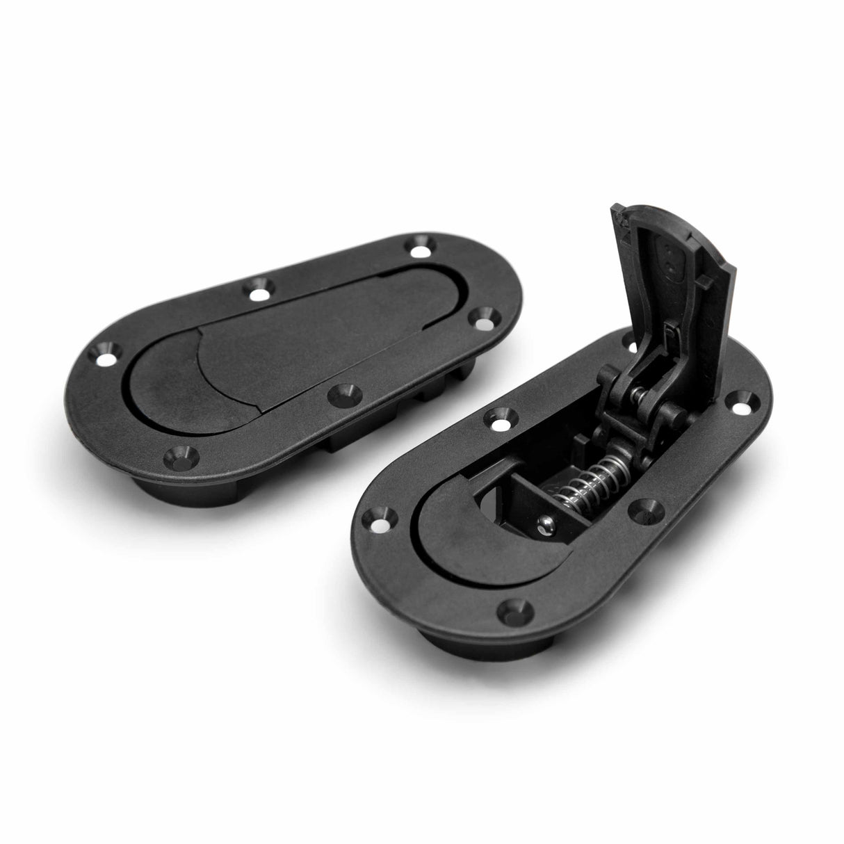 AeroCatch Plus Flush Hood Latch and Pin Kit - Black - no lock
