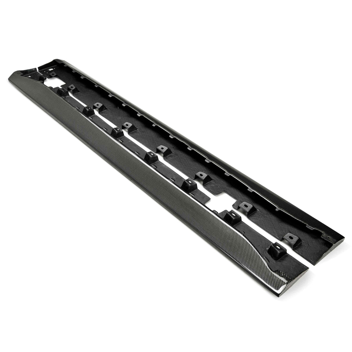 Type-AR carbon fiber side rocker panel splitter for 2015-2023 Ford Mustang