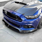 Type-AR carbon fiber front chin splitter for 2015-2017 Ford Mustang