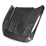 Type-TW double sided carbon fiber hood for 2015-2017 Ford Mustang