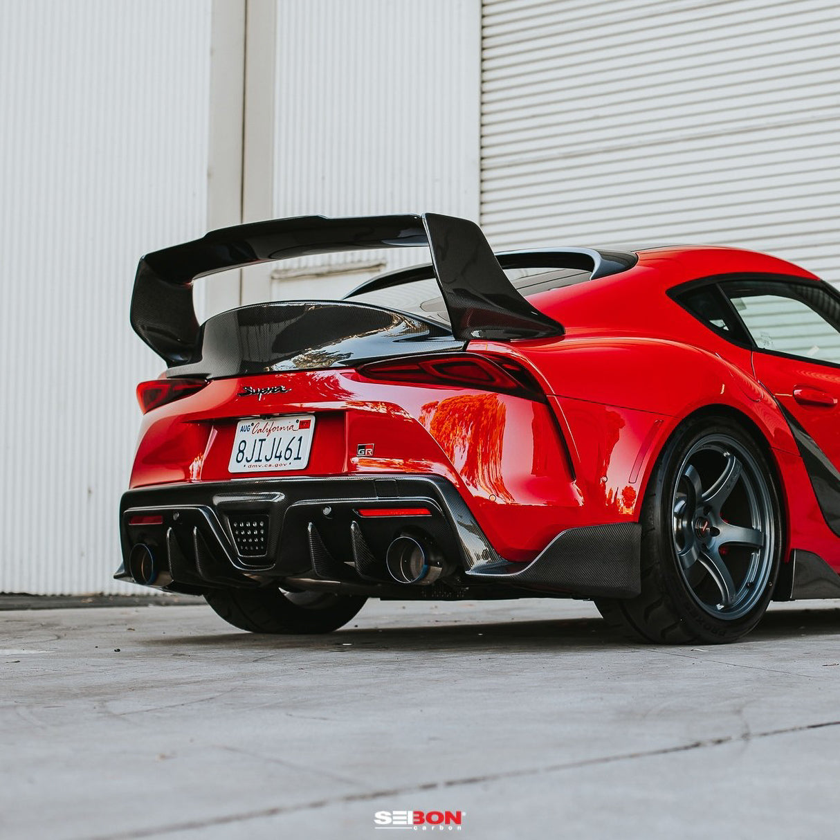 TD-style carbon fiber rear spoiler for 2020-2023 Toyota Supra