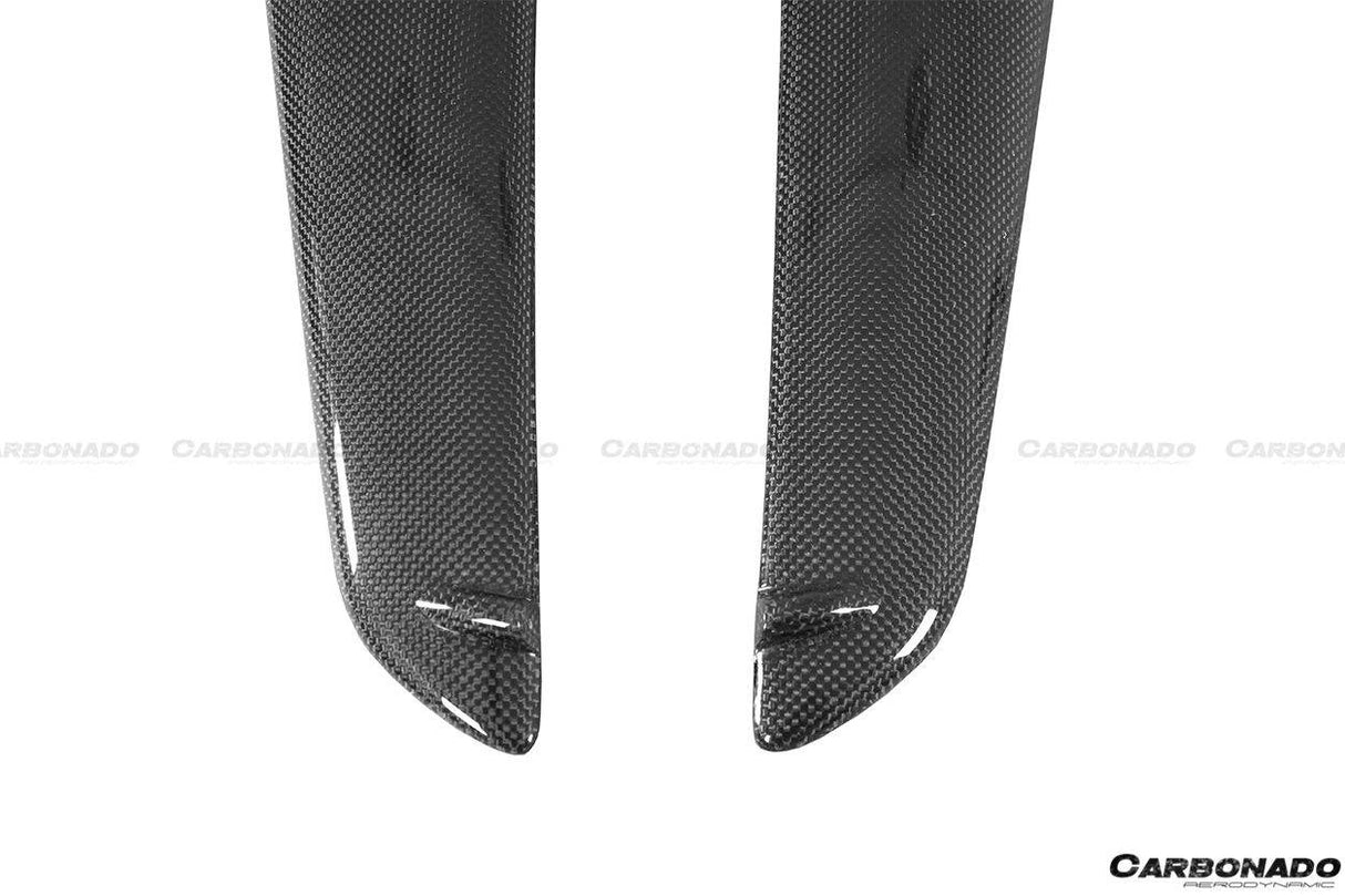 2010-2015 Ferrari Carbon Fiber Front Bumper Canards Carbonado (OE) Fits: 458 Italia and Spider
