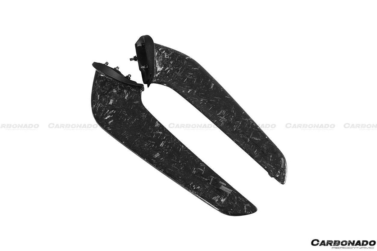 2010-2015 Ferrari Carbon Fiber Front Bumper Canards Carbonado (OE) Fits: 458 Italia and Spider