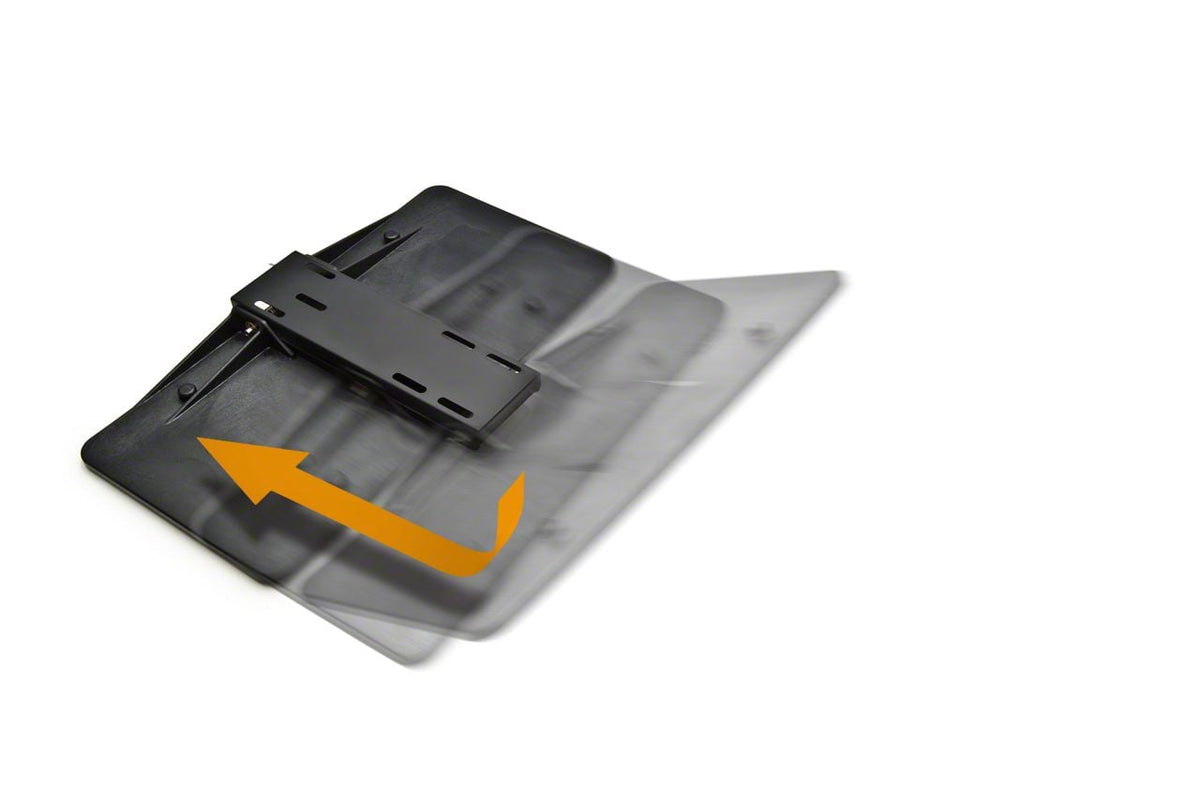 Speedform Show-N-Go Front License Frame; Manual (Universal; Some Adaptation May Be Required)