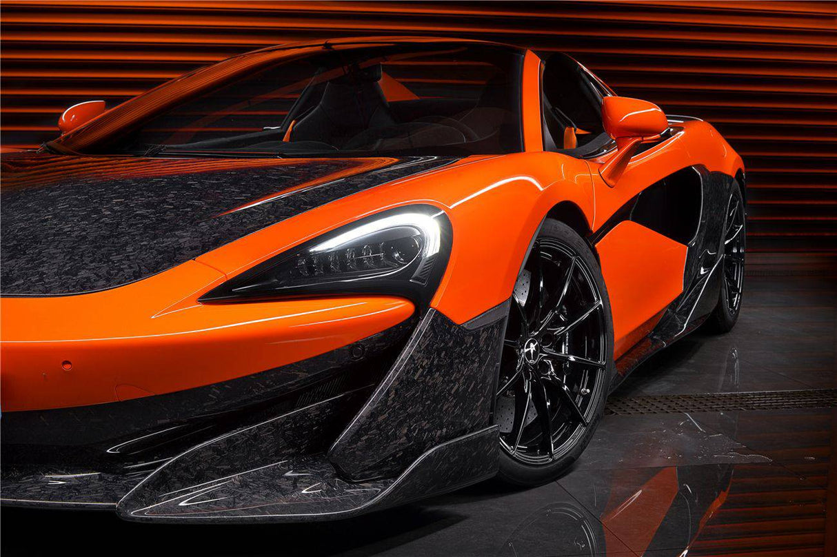 2018-2021 McLaren 600LT Carbon Fiber Front Bumper Side Splitter