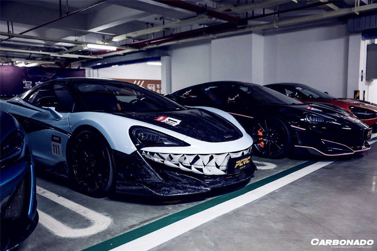 2018-2021 McLaren 600LT Carbon Fiber Front Bumper Side Splitter