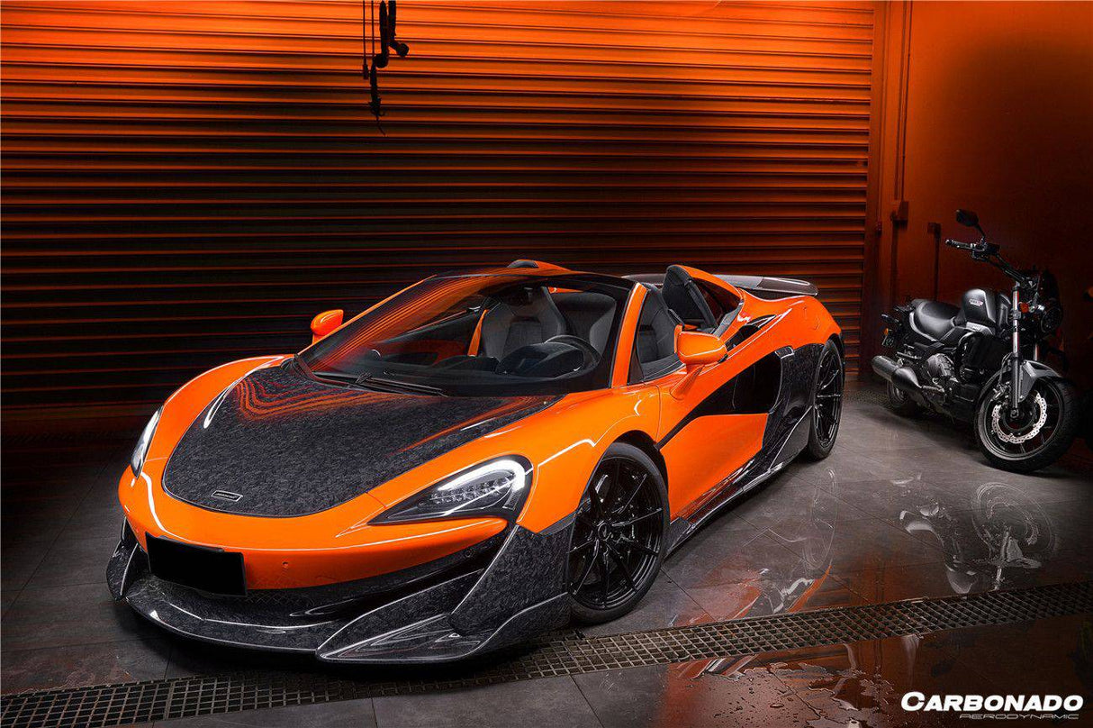 2018-2021 McLaren 600LT Carbon Fiber Front Bumper Side Splitter