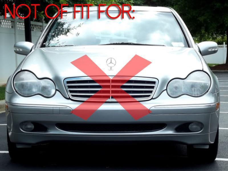 2001-2004 Mercedes W203 C32 AMG Style Fog Lights Set with Bulbs
