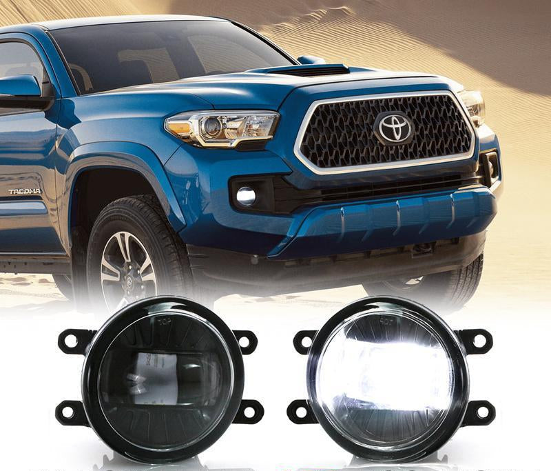 2016-2019 Toyota Tacoma Projector LED Fog Lights - Black Bezel