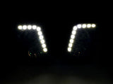 2003-2015 Volvo Vn Series Hd Truck W/Led Drl Black Fog Lights Set