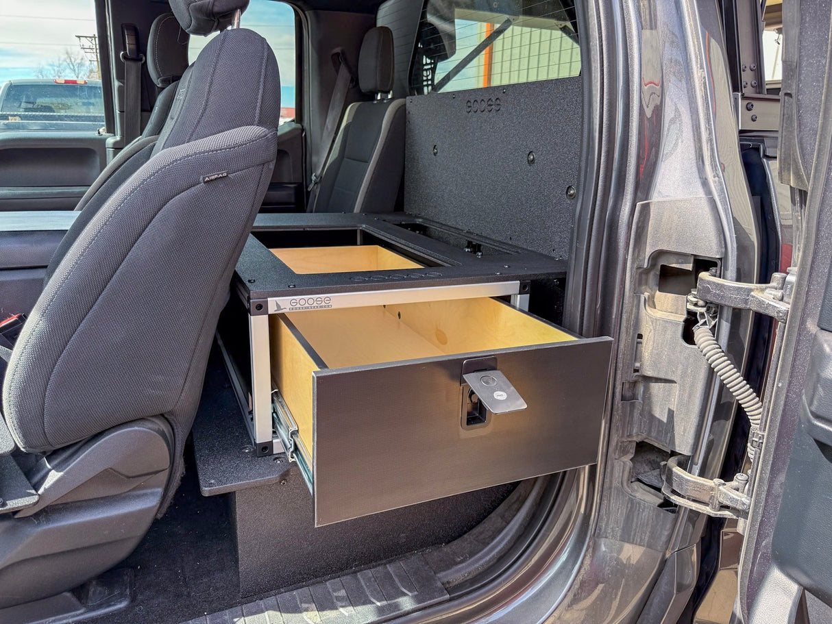Ford - F150 - 2015-Present - 13th-14th Gen - Super Cab - without the center mounted B&O Subwoofer - Explore Series - Single Drawer Module - With Fitted Top Plate