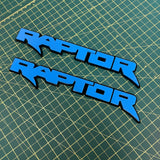 Ford Raptor Door Emblems (F150, Ranger, Bronco) - sold as a pair
