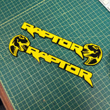 Ford Raptor Door Emblems (F150, Ranger, Bronco) - sold as a pair