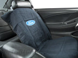 Speedform Seat Armour Protective Cover With Ford Oval Logo; Black (79-14 Mustang)