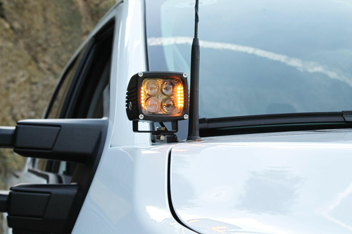 2023+ Ford Super Duty F250/350/450 Hood Mount Kit/Ditch Lights