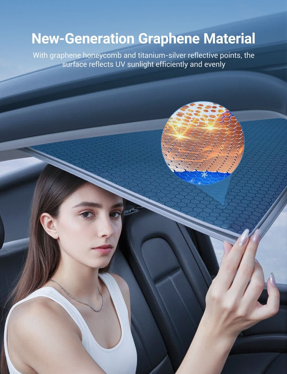 Front Windshield Sunshade for Model 3 / Model Y | TESERY