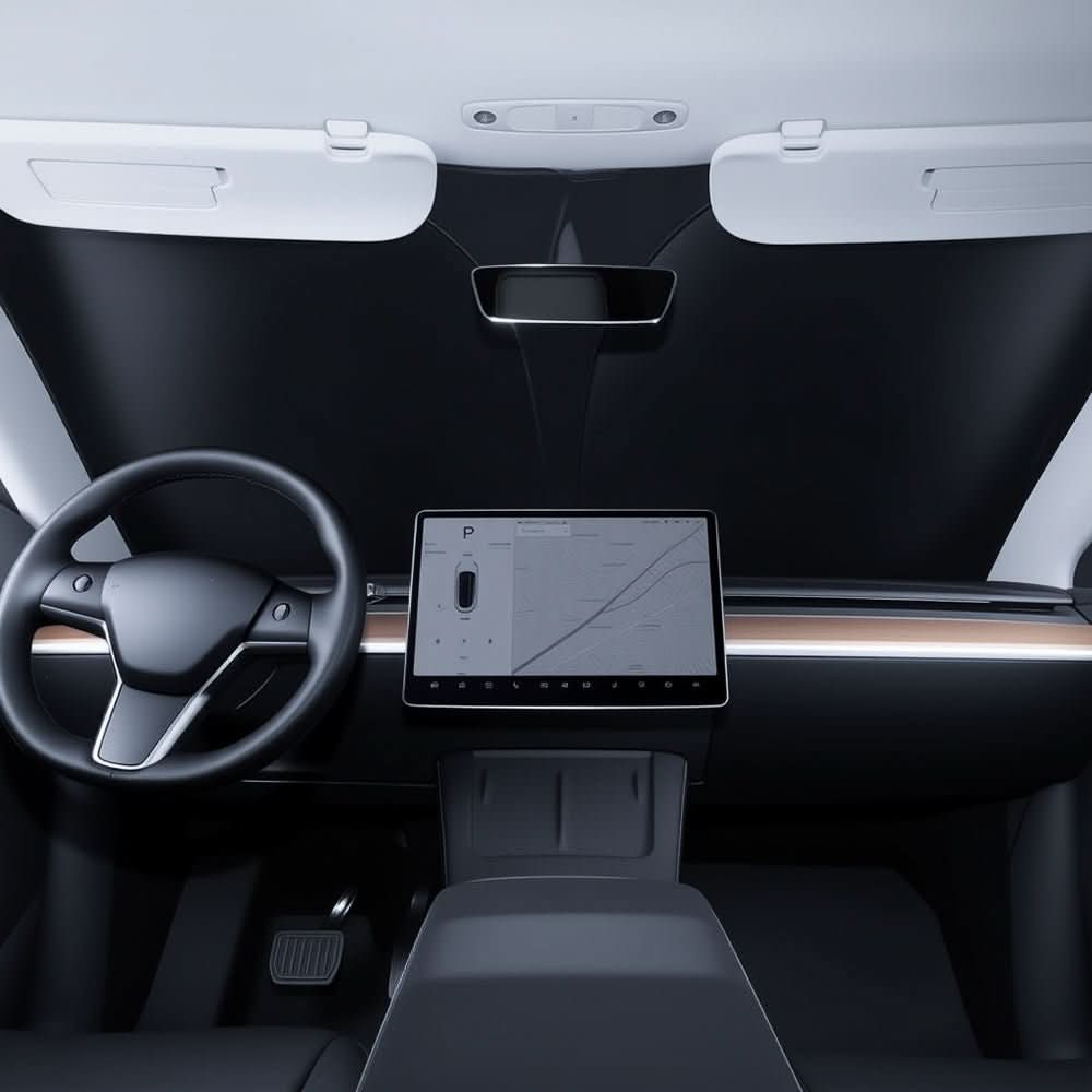 Front Windshield Sunshade for Model 3 / Model Y | TESERY