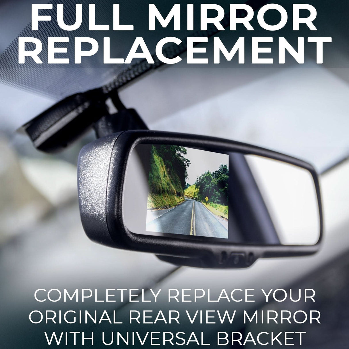 Master Tailgaters 10.5" Rear View Mirror with 4.3" LCD Screen + Dynamic Parking Lines | Rearview Universal Fit Mount | Auto Adjusting Brightness LCD | Anti Glare | Full Original Mirror Replacement