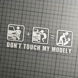 Don't Touch My Tesla | Funny Vinyl Stickers | UV-Resistant & Waterproof | Express Your Humor