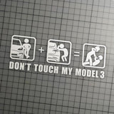 Don't Touch My Tesla | Funny Vinyl Stickers | UV-Resistant & Waterproof | Express Your Humor